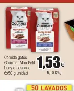 FROIZ Comida gatos Gourmet Mon Petit buey o pescado oferta