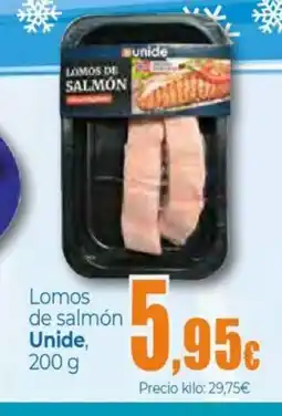 Unide Supermercados Lomos de salmón Unide, 200 g oferta