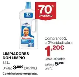 El Corte Inglés Don limpio - limpiadores oferta