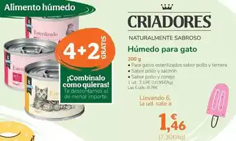 TiendAnimal Criadores - humedo para gato oferta