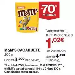 El Corte Inglés M&m's - cacahuete oferta