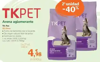 TiendAnimal Tk-pet - arena aglomerante oferta