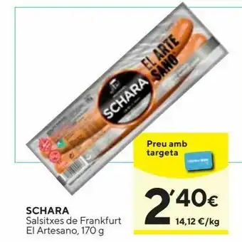 Caprabo Salchichas el artesano oferta