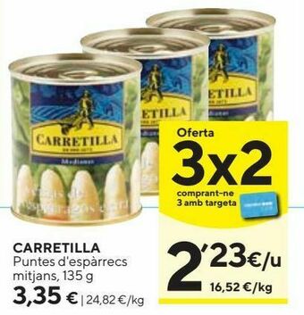 Caprabo Espárragos carretilla oferta