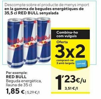 Caprabo Bebida energética red bull oferta