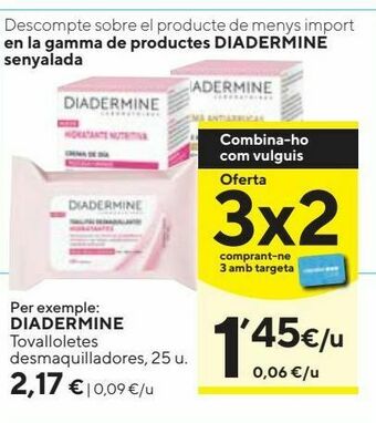 Caprabo Toallitas desmaquillantes diadermine oferta