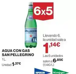El Corte Inglés San pellegrino - agua con gas oferta