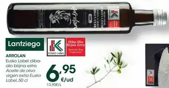 Eroski Arrolan aceite de oliva virgen extra eusko label oferta