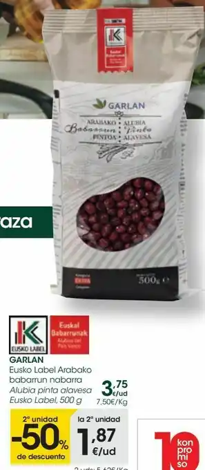 Eroski Garlan alubia pinta alavesa eusko label oferta