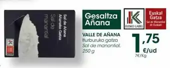 Eroski Valle de añana sal de manantial oferta