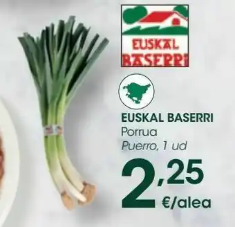 Eroski Euskal baserri puerro oferta