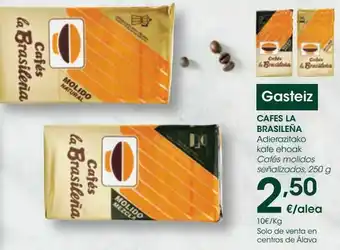 Eroski Cafes la brasileña cafés molidos oferta