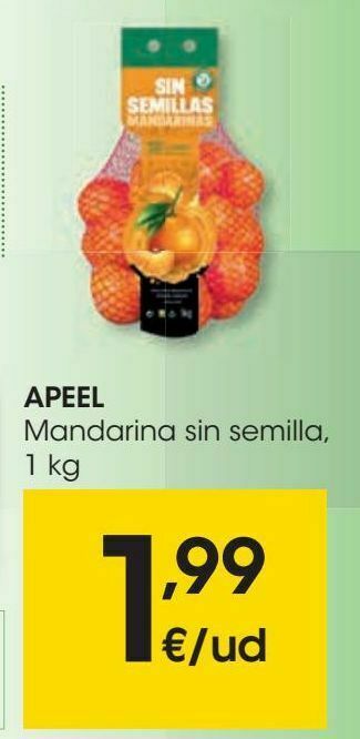 Eroski Apeel mandarina sin semilla oferta
