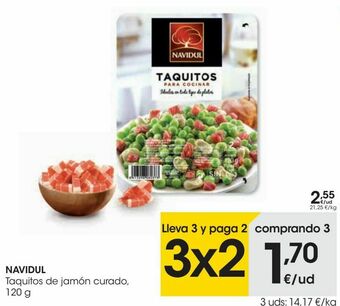 Eroski Navidul taquitos de jamón curado oferta