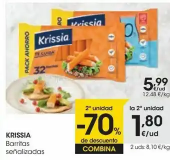 Eroski Krissia baritas señalizadas oferta
