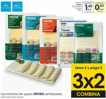 Eroski Eroski queso tierno lonchas oferta