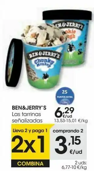 Eroski Ben&jerry's las tarrinas señalizadas oferta