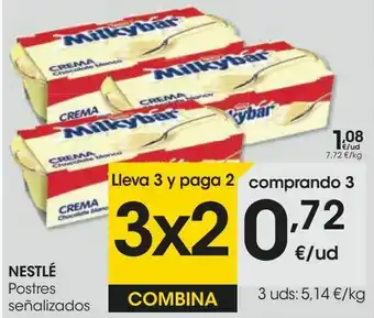 Eroski Nestlé postres señalizados oferta