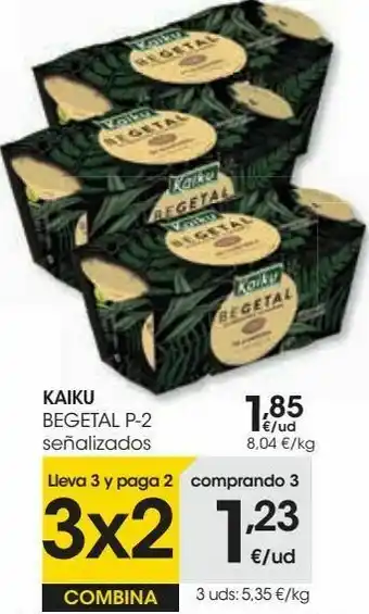 Eroski Kaiku begetal p-2 señalizados oferta
