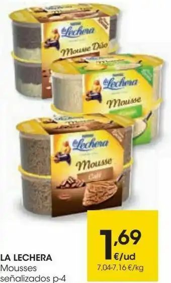 Eroski La lechera mousses señalizados oferta