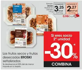 Eroski Eroski nueces sin cáscara oferta