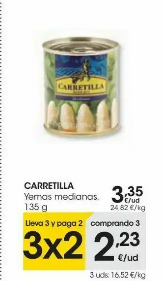 Eroski Carretilla yemas medianas oferta