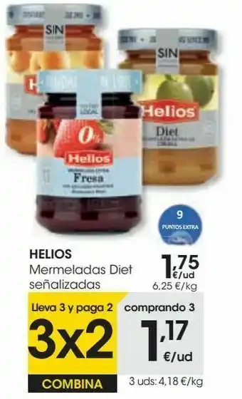 Eroski Helios mermeladas diet señalizadas oferta
