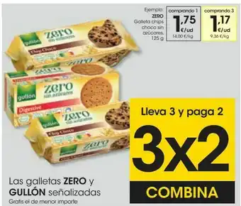 Eroski Las galletas zero y gullón oferta