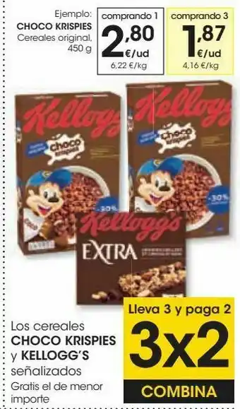 Eroski Los cereales choco kripies y kellogg's oferta