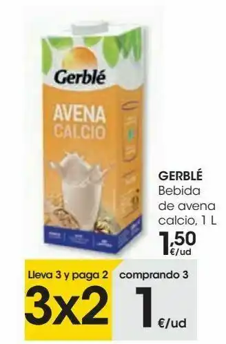 Eroski Gerblé bebida de avena calcio oferta