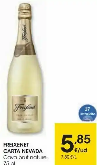 Eroski Freixenet carta nevada cava brut nature oferta