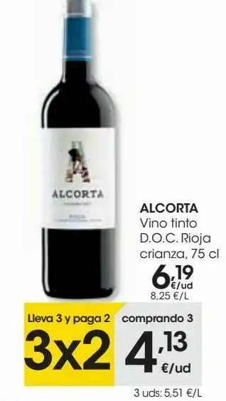 Eroski Alcorta vino tinto d.o.c rioja crianza oferta