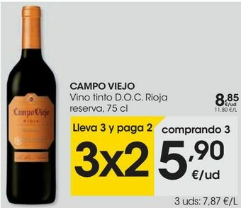 Eroski Campo viejo vino tinto d.o.c. rioja reserva oferta