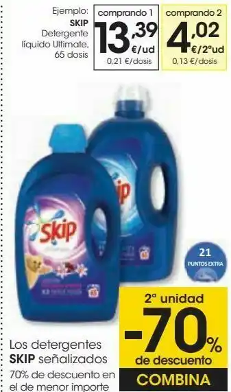 Eroski Los detergentes skip oferta