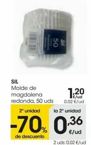 Eroski Sil molde de magdalenas redonda oferta