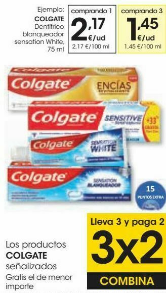 Eroski Los productos colgate señalizados oferta