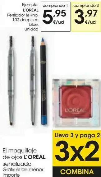 Eroski El maquillaje de ojos l'oreal señalizados oferta
