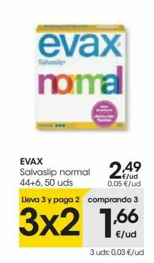 Eroski Evax salvaslip normal oferta