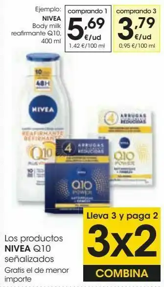 Eroski Los productos nivea q10 oferta
