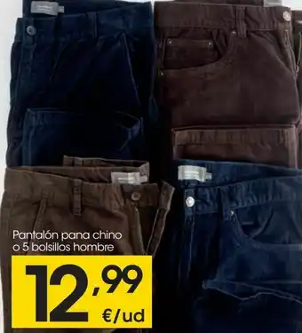 Eroski Pantalón pana chino o 5 bolsillos hombre oferta