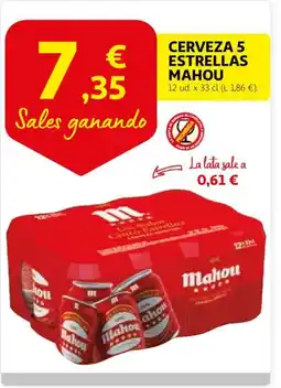 Alcampo CERVEZA 5 ESTRELLAS MAHOU oferta