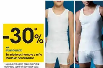Eroski Abanderado en interiores hombre y niño modelos señalizados oferta