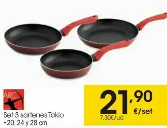 Eroski Set 3 sartenes tokio oferta