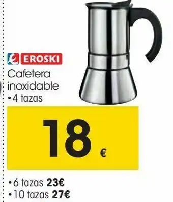 Eroski Eroski cafetera inoxidable oferta
