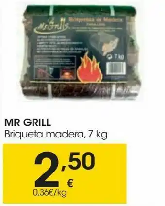 Eroski Mr grill briqueta madera oferta