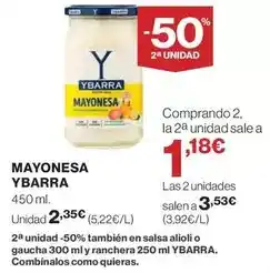 El Corte Inglés Ybarra - mayonesa oferta