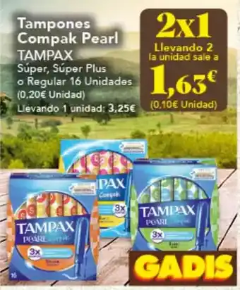 Gadis Tampax - tampones compak pearl oferta