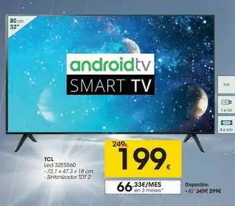 Eroski Smart tv led 32'' androidtv oferta