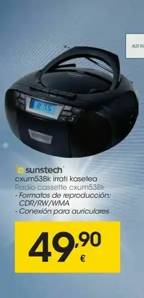 Eroski Radio cassatte sunstech oferta