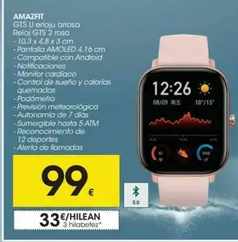 Eroski Relojes gts 2 rosa amazfit oferta